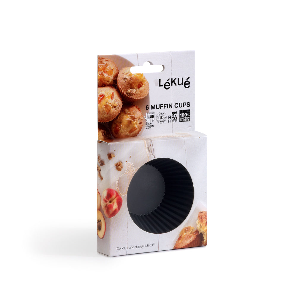 Lekue Kırmızı 6'lı Silikon Muffin Kalıbı 7 cm