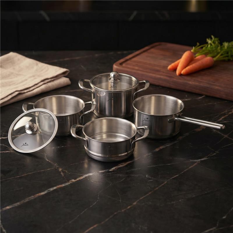 Jumbo New Baby Steel 6 Parça İndüksiyon Tabanlı Çelik Mini Set