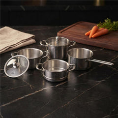 Jumbo New Baby Steel 6 Parça İndüksiyon Tabanlı Çelik Mini Set