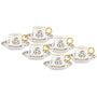 Jumbo Grace 12 Parça 6 Kişilik Kahve Fincan Takımı Gold