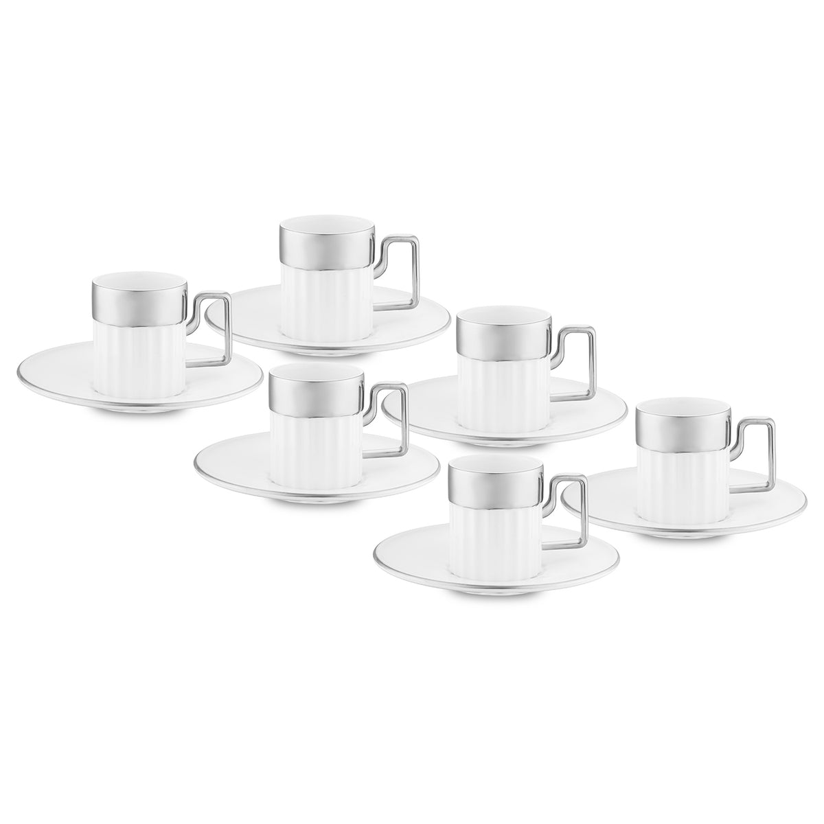 Jumbo Sorin-200 Platin 6 Kişilik Kahve Fincan Takımı
