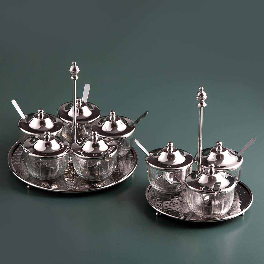 Jumbo Alula Standlı 3'lü Baharat Seti 16,5x16,5x18,5 cm