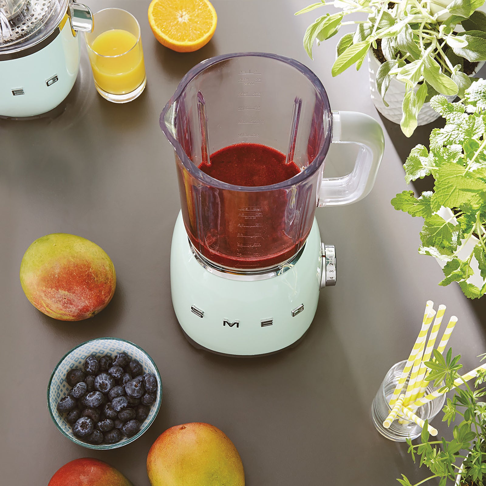 Smeg Blender Linea 50'S Retro Style Green Blf01Pgeu