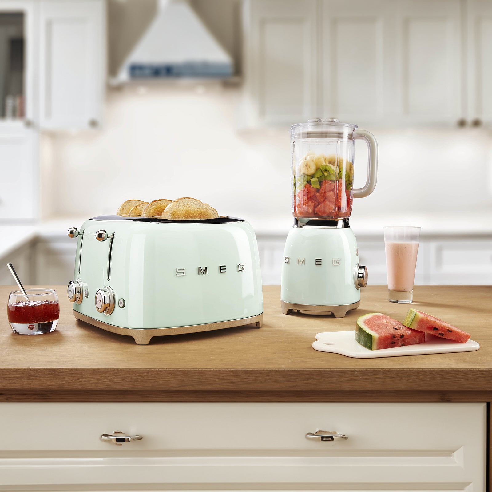 Smeg Blender Linea 50'S Retro Style Green Blf01Pgeu