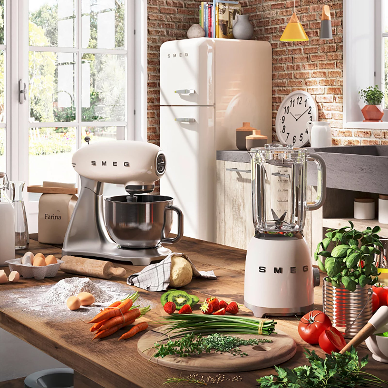 SMEG HAMUR KARIŞTIRMA MAKİNESİ CREAM SMF02CREU
