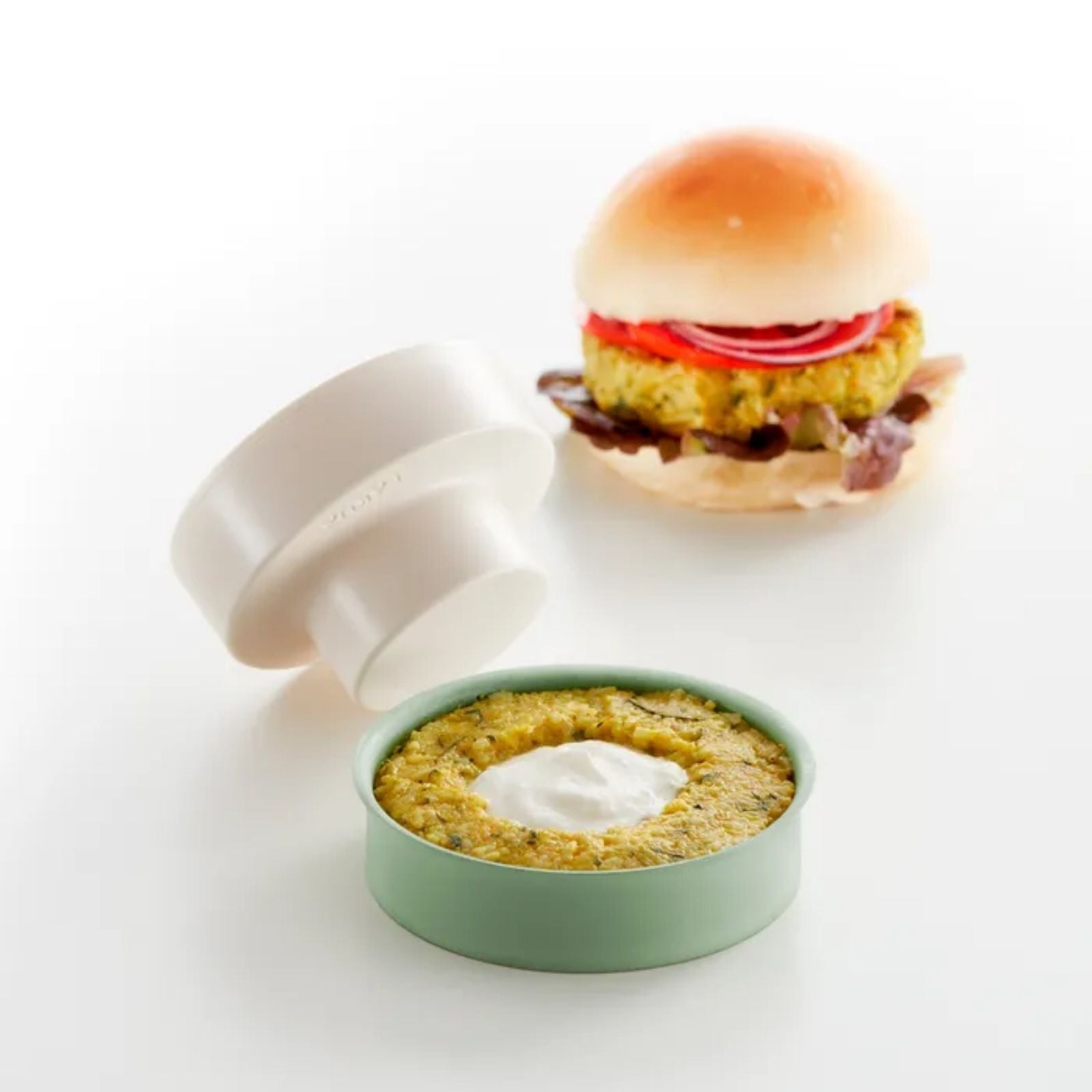 Lekue Açık Yeşil Burger Kalıbı 11x3,5 cm