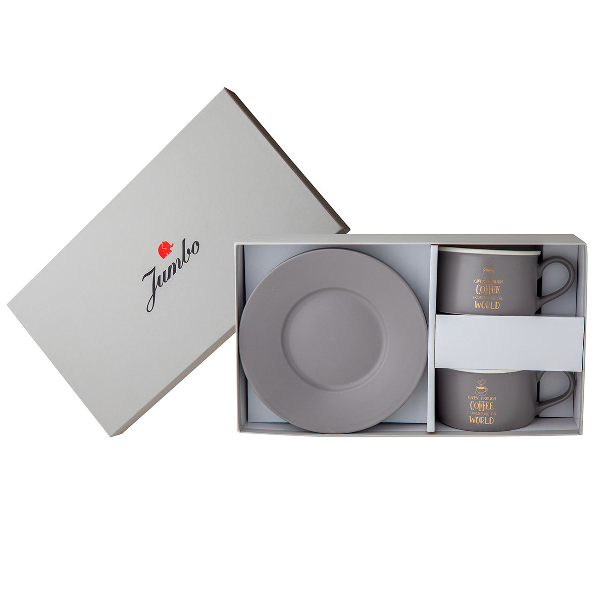 Jumbo Joy Grey Çay Fincan Takımı