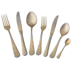 Jumbo Antique Antika Gold 12 Kişilik 84 Parça Çatal Kaşık Bıçak Takımı
