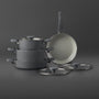 Jumbo Swiss Crystal Grey 7 Parça İndüksiyon Tabanlı Tencere Seti