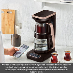 Karaca Çaysever Robotea Pro Çay Makinesi Rosegold & 2 Adet Mug