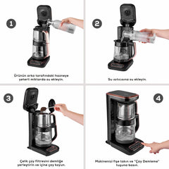 Karaca Çaysever Robotea Pro Çay Makinesi Rosegold & 2 Adet Mug