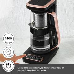 Karaca Çaysever Robotea Pro Çay Makinesi Rosegold & 2 Adet Mug
