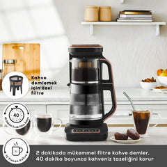 Karaca Çaysever Robotea Pro Çay Makinesi Rosegold & 2 Adet Mug