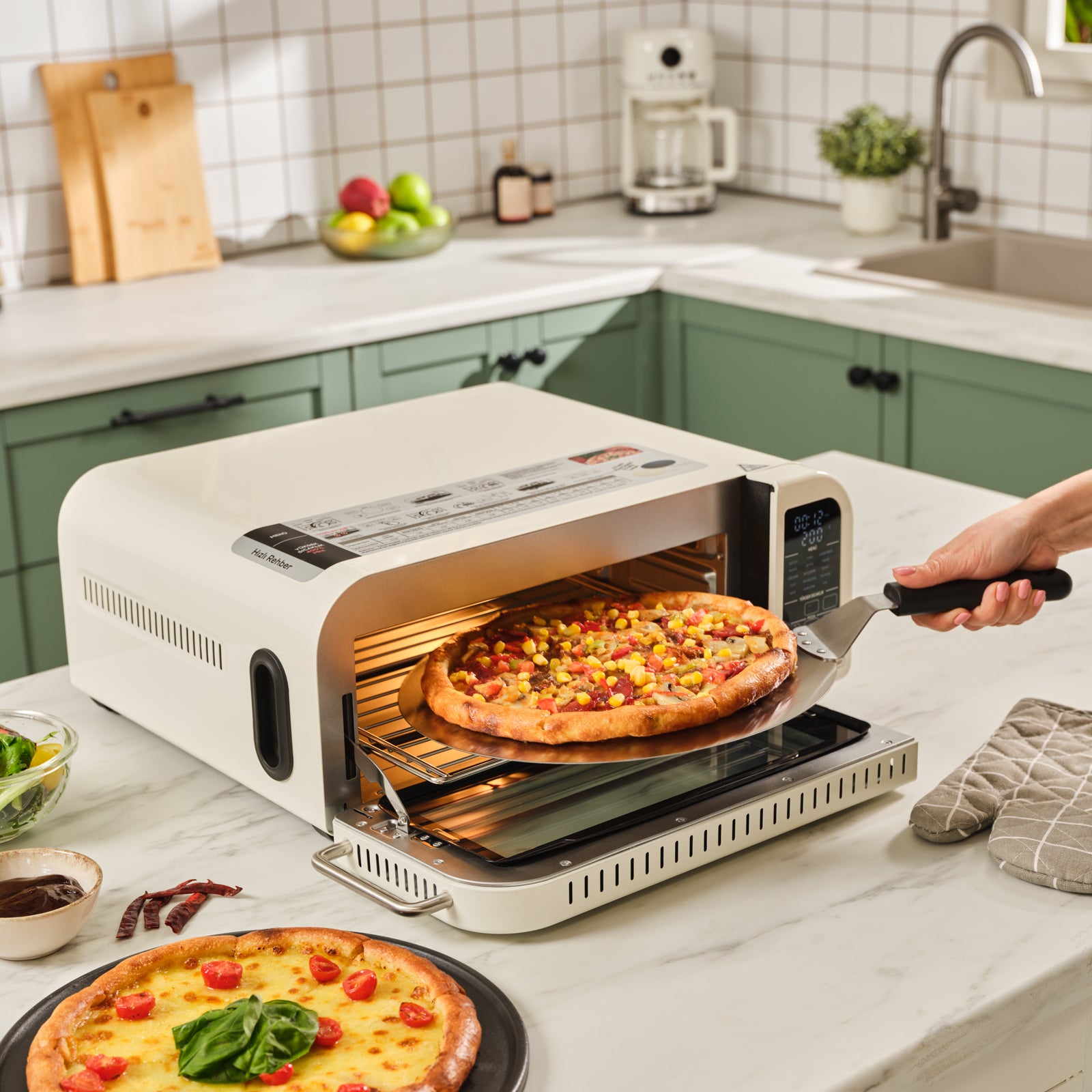 Karaca Vintage Craft Pizza Makinesi ve Airfryer Cream | Jumbo