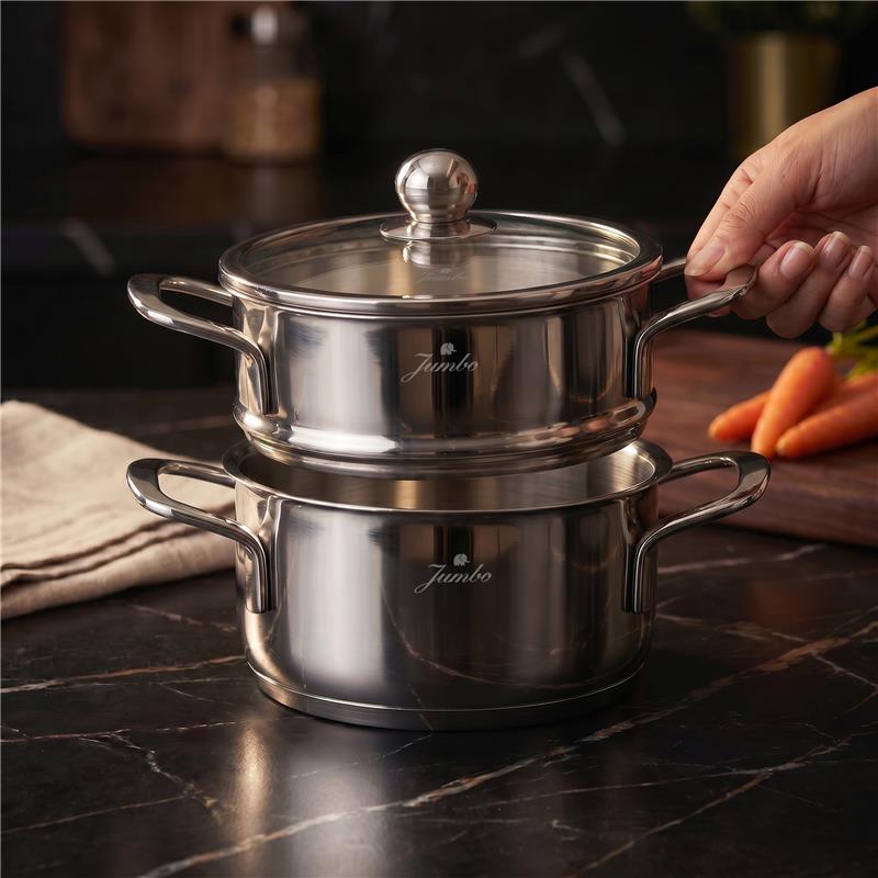 Jumbo New Baby Steel 6 Parça İndüksiyon Tabanlı Çelik Mini Set