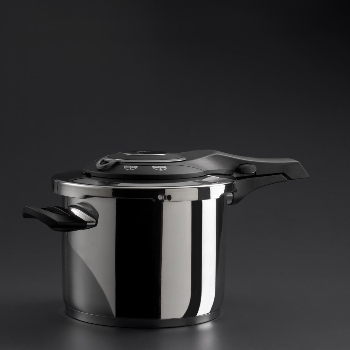 Jumbo Procook 6 Litre Siyah Açık Gri Paslanmaz Çelik Düdüklü Tencere