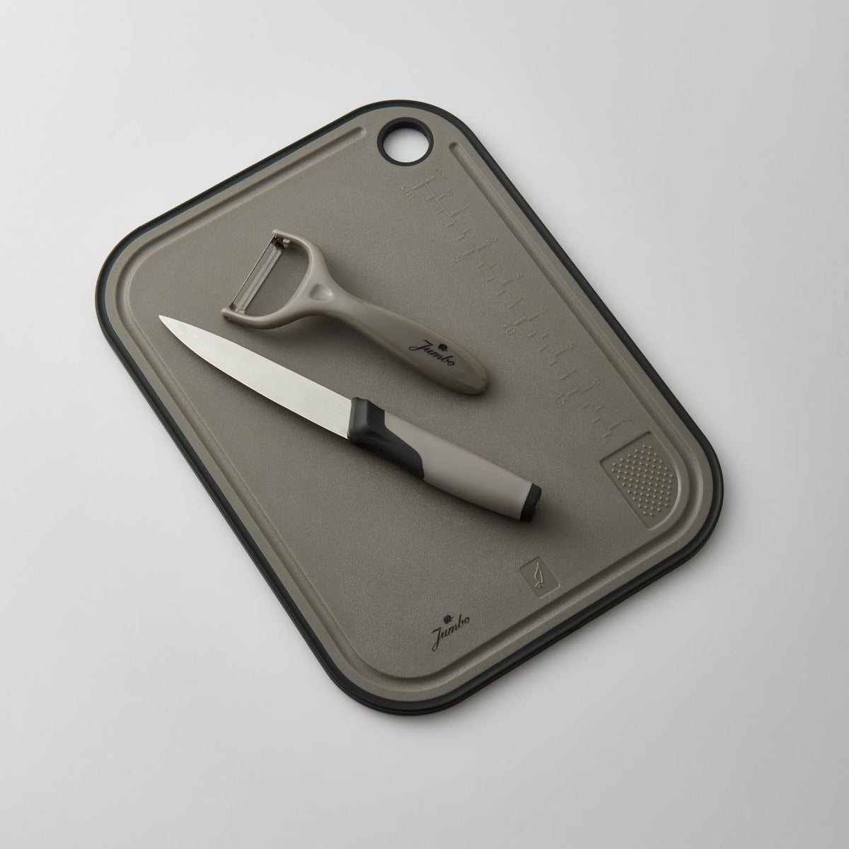 Jumbo Smart Grey Kesme Tahtası ve Soyacak Seti