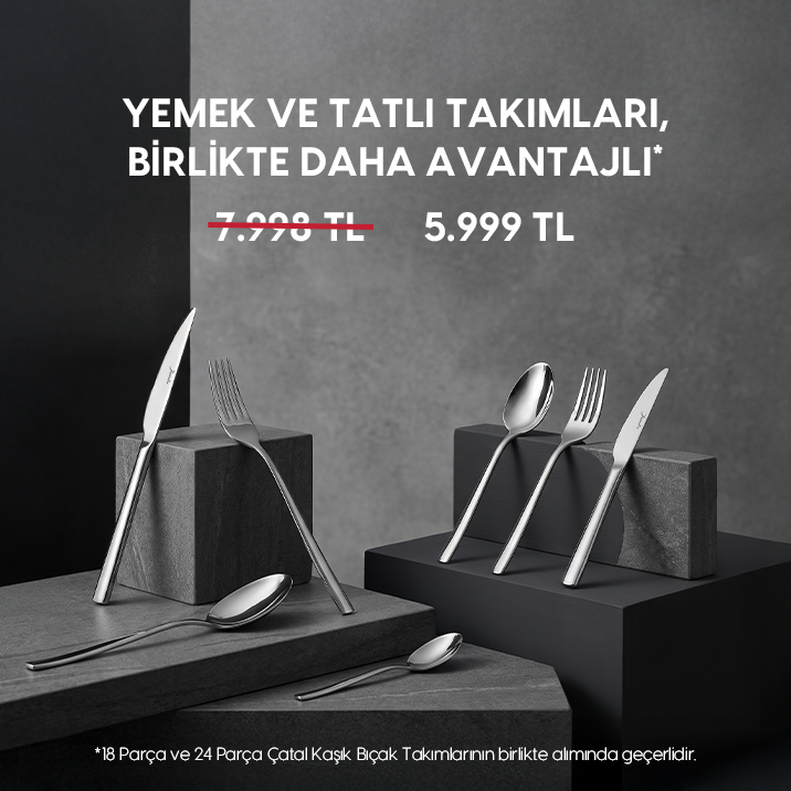 Seçmeli Yemek & Tatlı Çatal Kaşık Bıçak Paketi