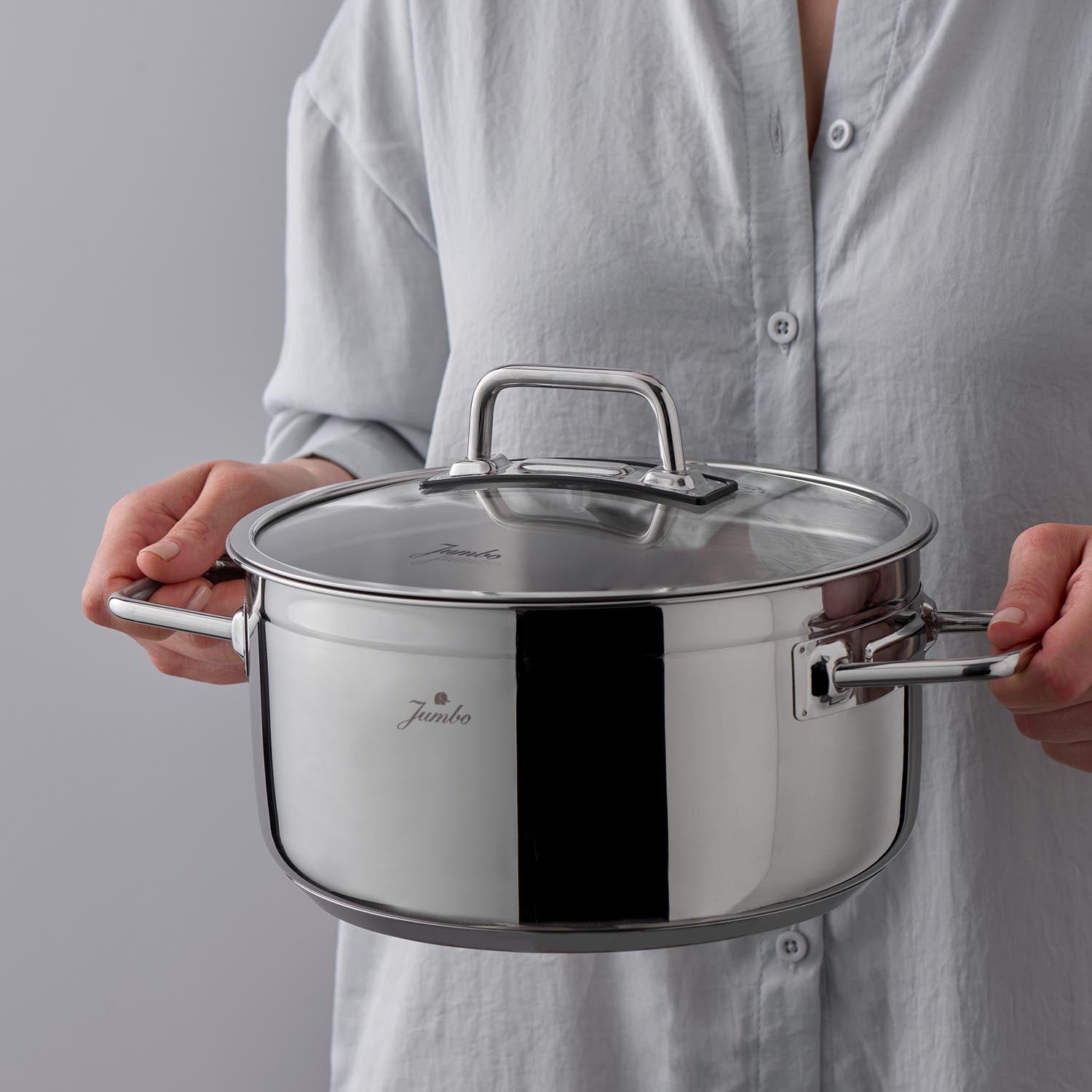 Jumbo Modena İndüksiyon Tabanlı Çelik Derin Tencere 20 cm | Jumbo