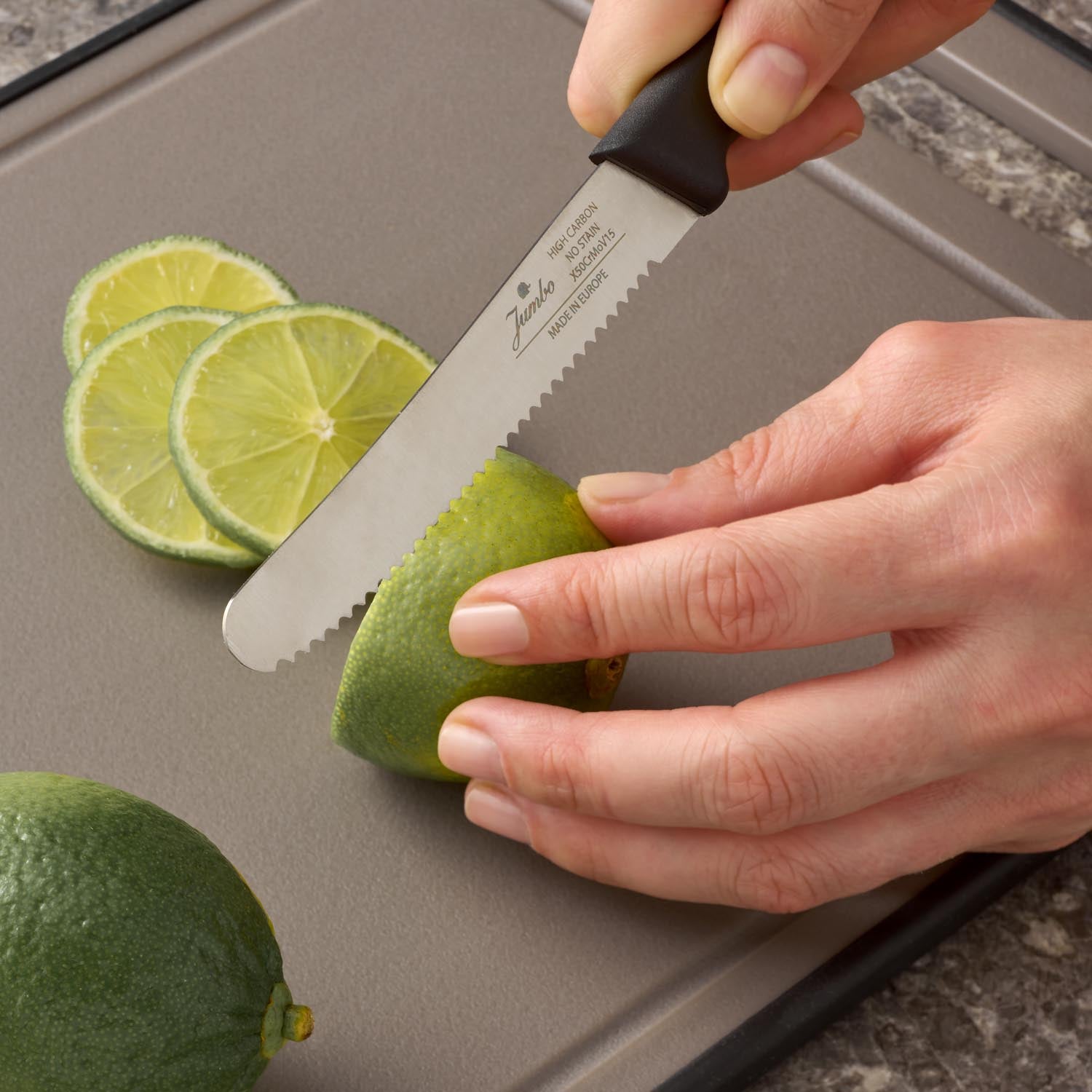 Jumbo Practico Alman Çeliği Black Dilimleme Bıçağı - 11 cm