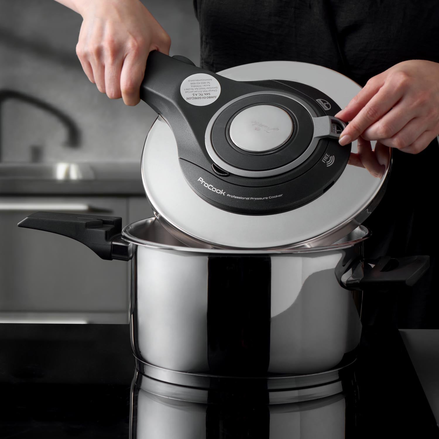 Jumbo Procook 4+6 Litre Paslanmaz Çelik Düdüklü Tencere Seti