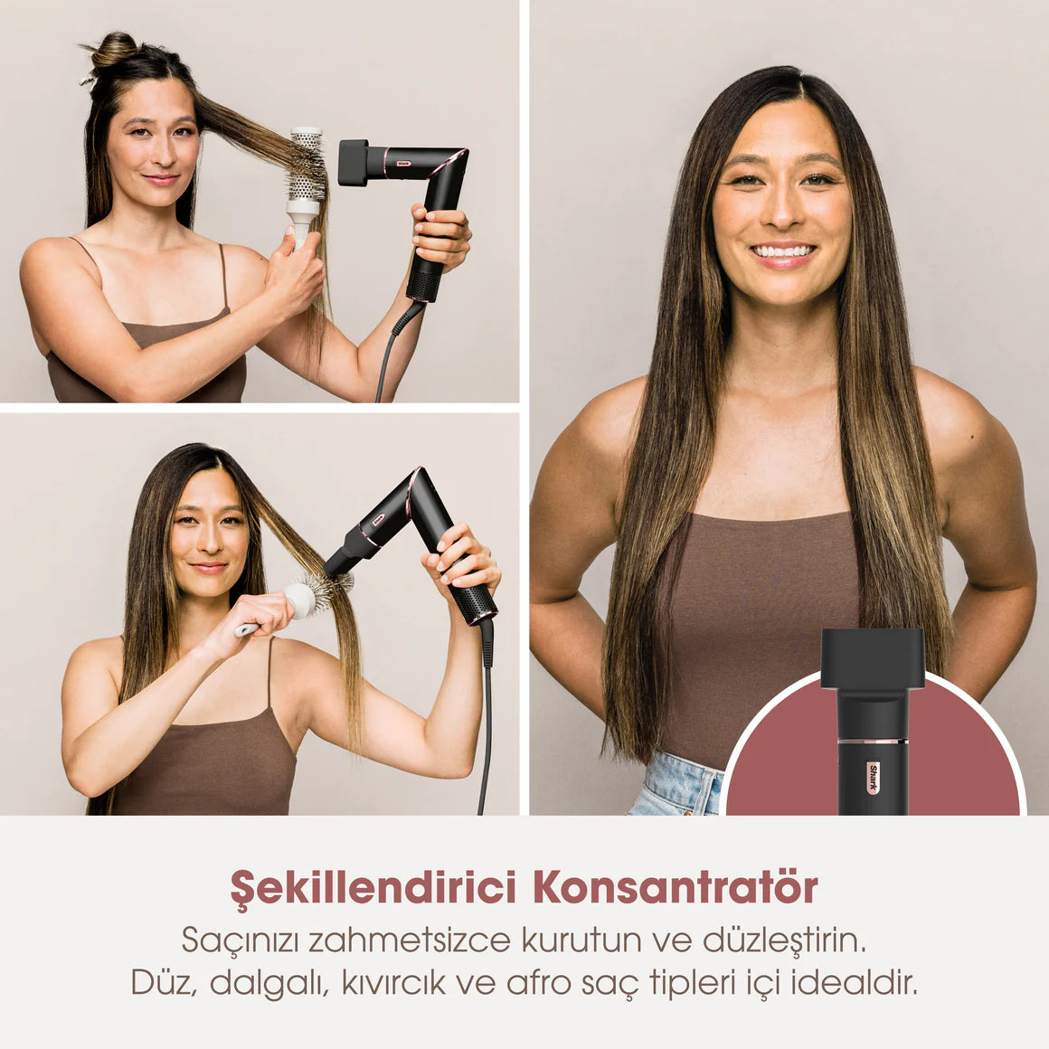 Shark FlexStyle 3-in-1 Saç Kurutma & Şekillendirme Sistemi -Black/RoseGold