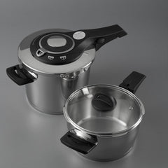 Jumbo Procook 4+6 Litre Paslanmaz Çelik Düdüklü Tencere Seti