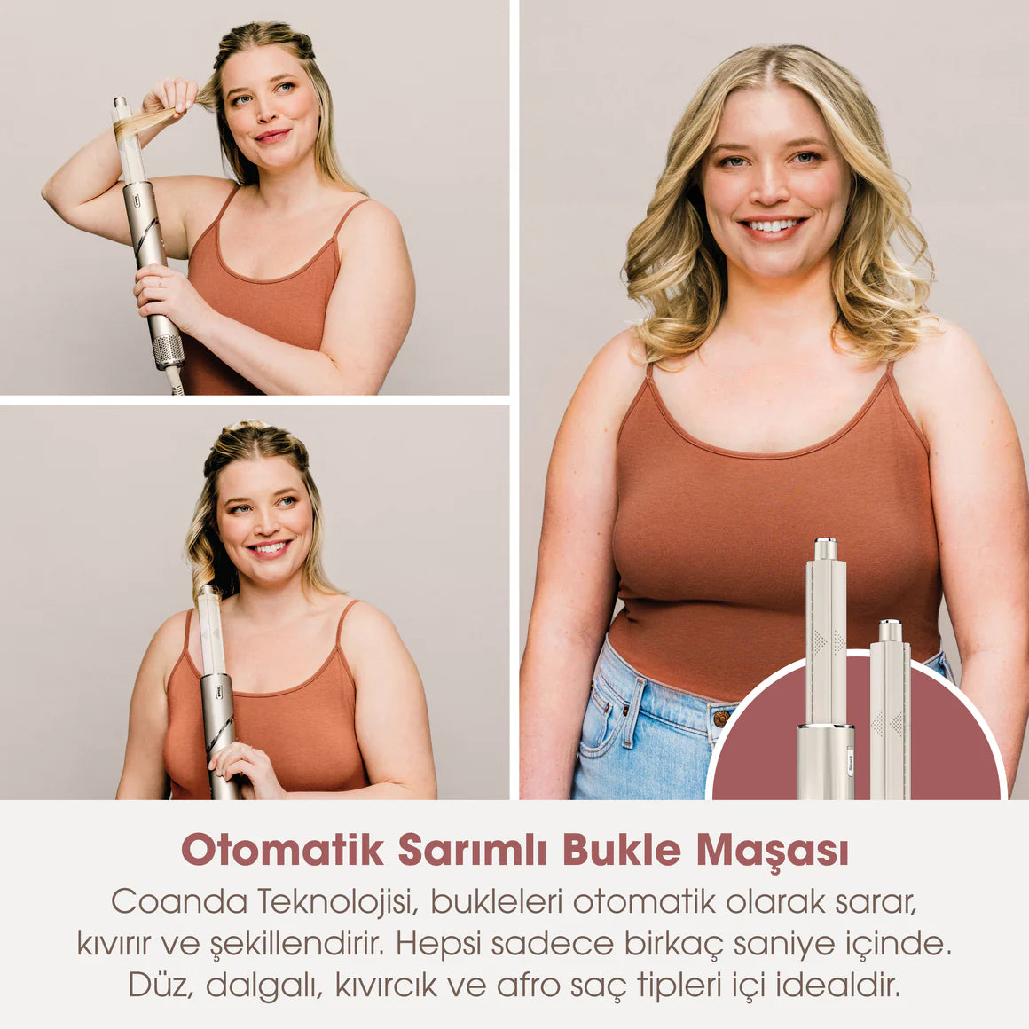 Shark FlexStyle 3-in-1 Saç Kurutma & Şekillendirme Sistemi - Stone