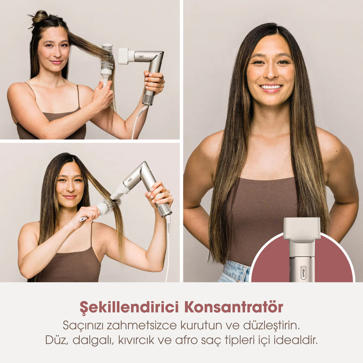Shark FlexStyle 3-in-1 Saç Kurutma & Şekillendirme Sistemi - Stone