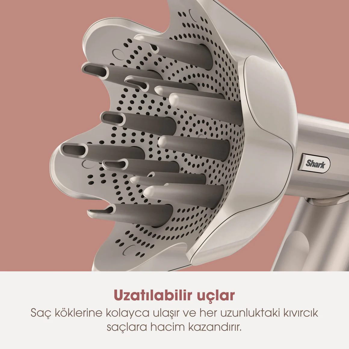 Shark FlexStyle 5-in-1 Saç Kurutma ve Şekillendirme Sistemi Stone -HD446SLEU