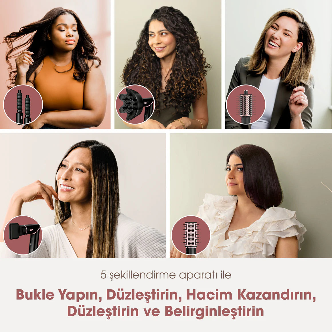 Shark FlexStyle 5-in-1 Saç Kurutma ve Şekillendirme Sistemi Black- HD446EU