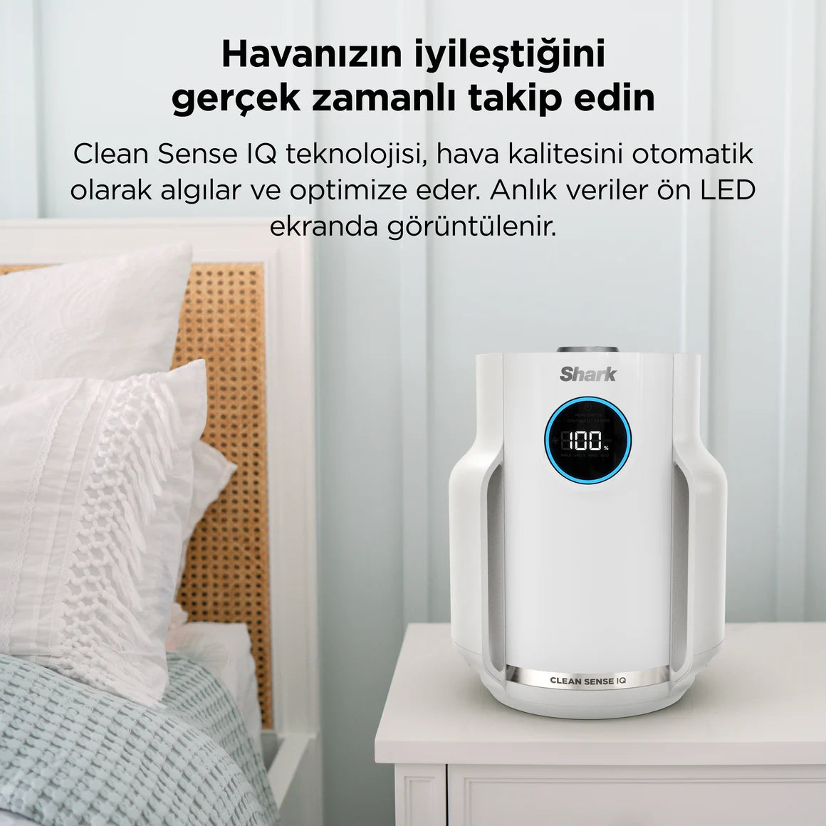 Shark NeverChange5 Compact Pro Hava Temizleyici - Beyaz HP072EUWH