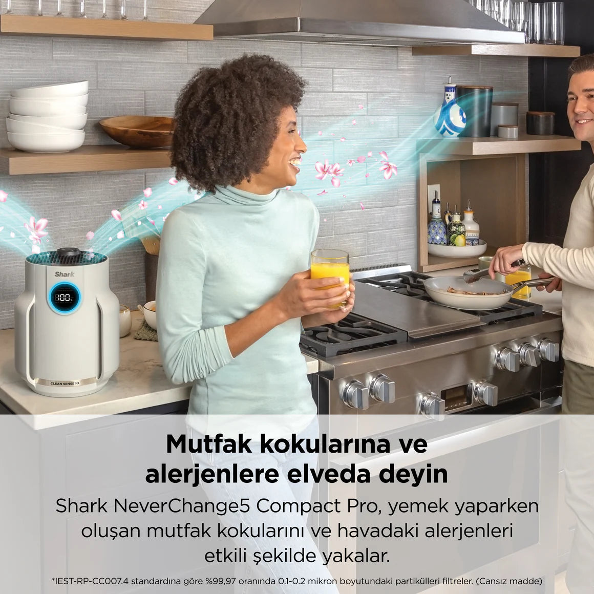 Shark NeverChange5 Compact Pro Hava Temizleyici - Beyaz HP072EUWH