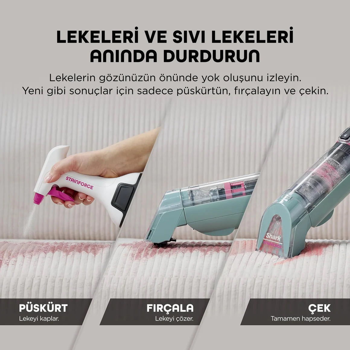 Shark StainForce Kablosuz Leke Çıkarma Makinesi