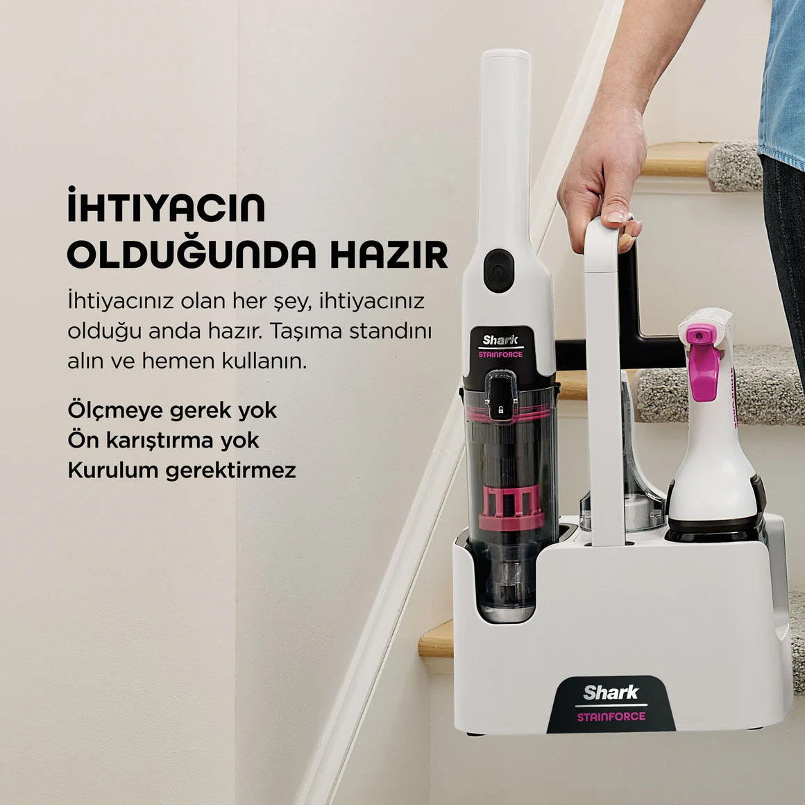Shark StainForce Kablosuz Leke Çıkarma Makinesi