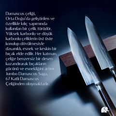 Jumbo Miyaki Damascus Çelik Bıçak 18 cm