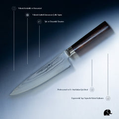 Jumbo Miyaki Damascus Çelik Bıçak 18 cm