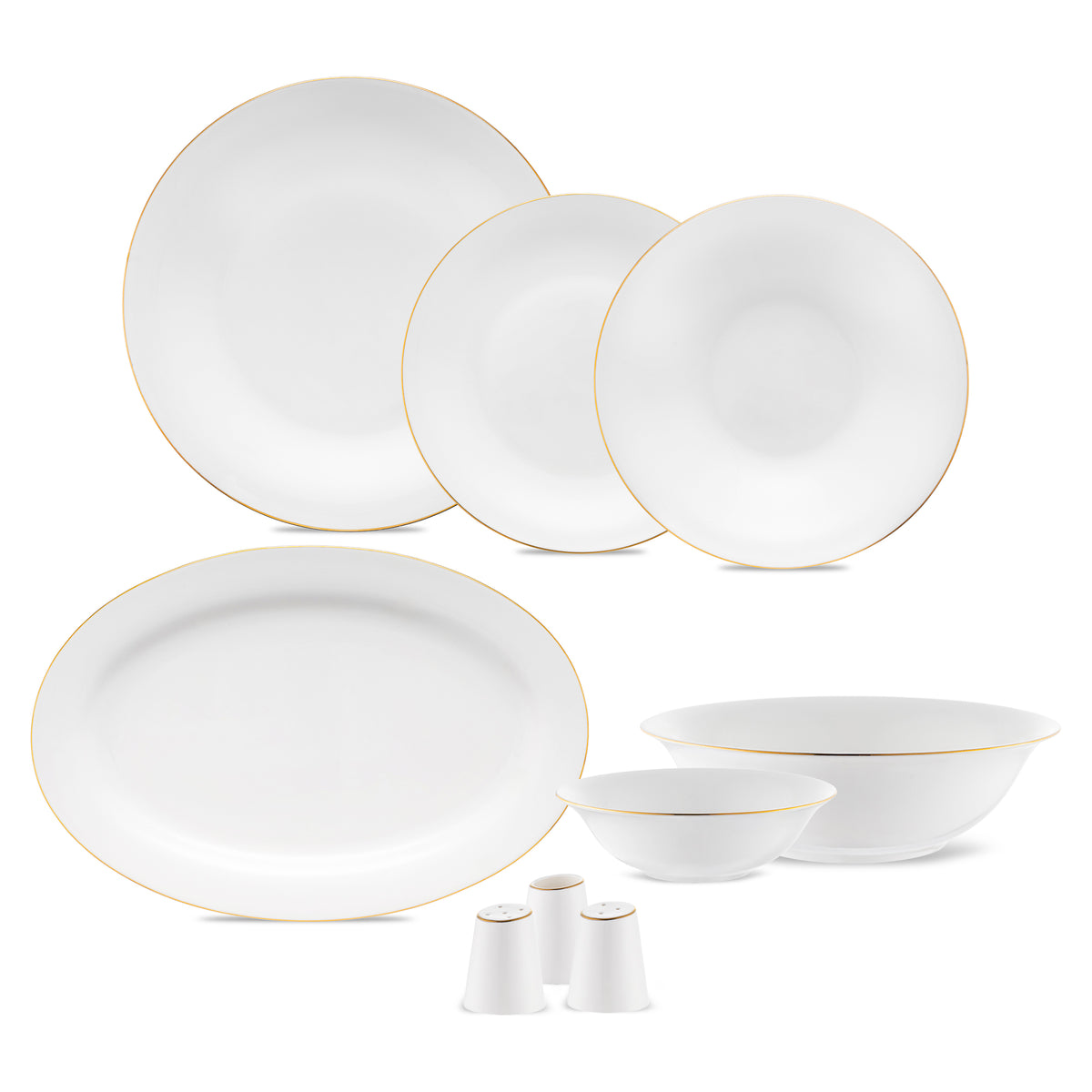 Jumbo Merlem 55 Parça 12 Kişilik Yemek Takımı Gold