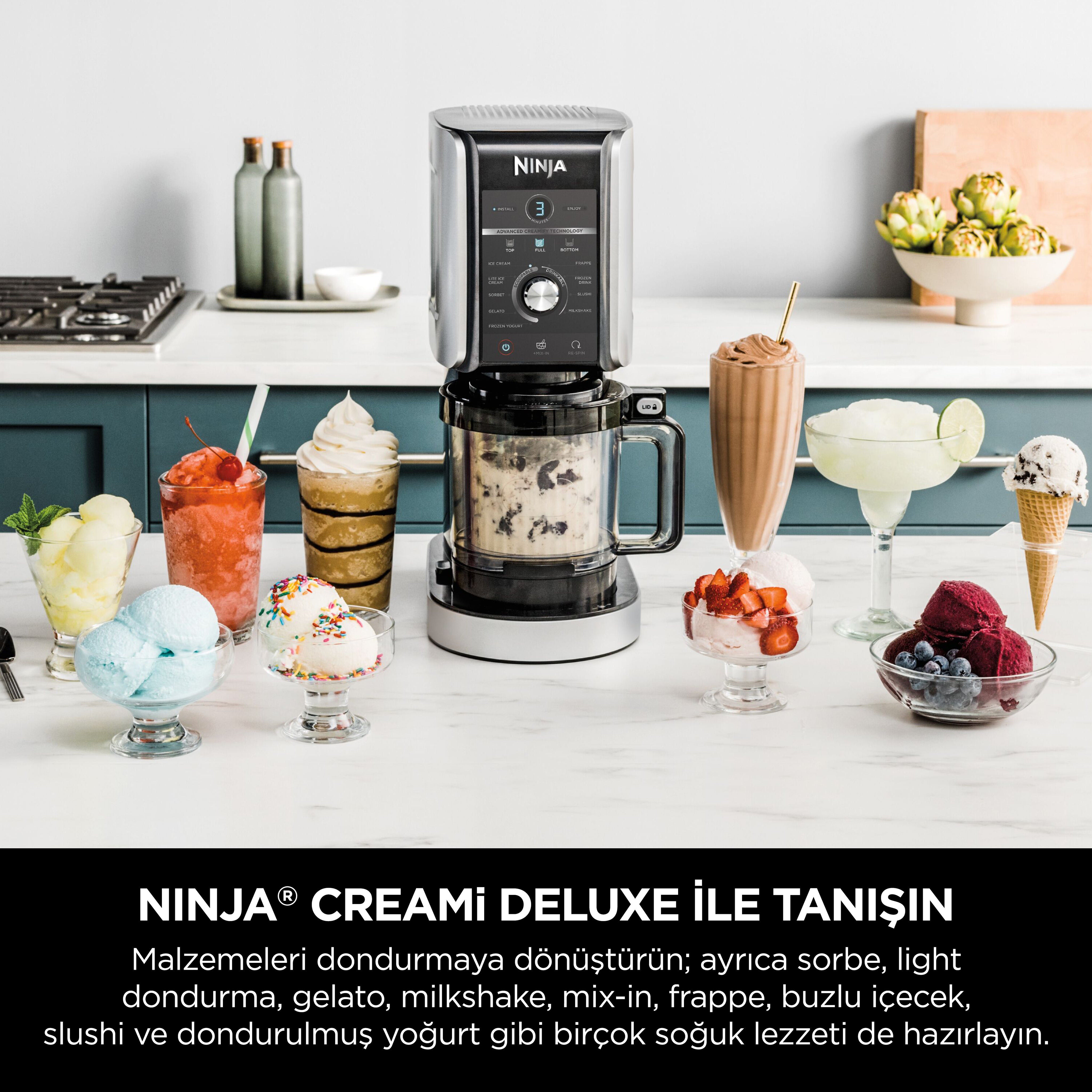 Ninja® Creami® Deluxe 10 in 1 Dondurma ve Frozen Makinesi
