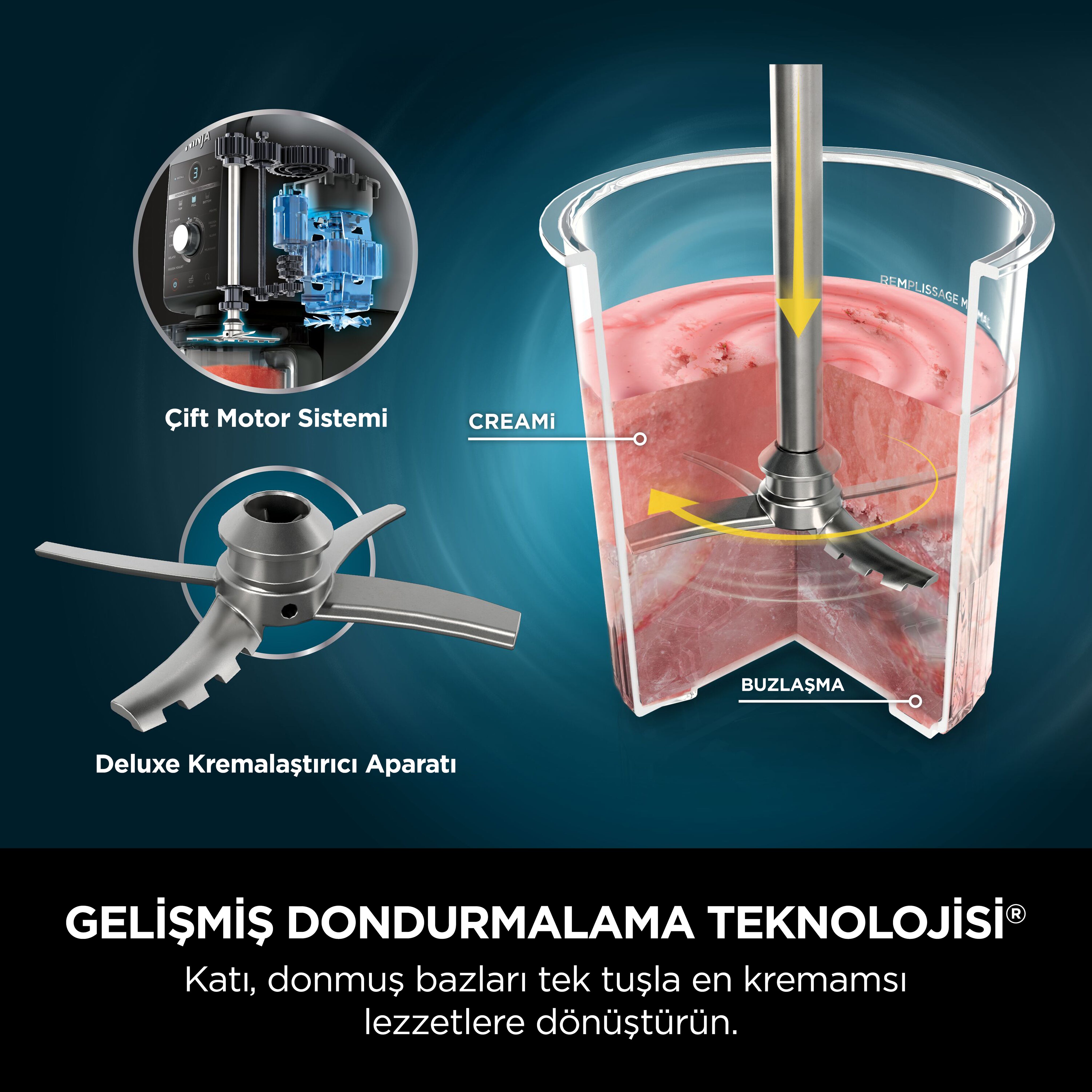 Ninja® Creami® Deluxe 10 in 1 Dondurma ve Frozen Makinesi