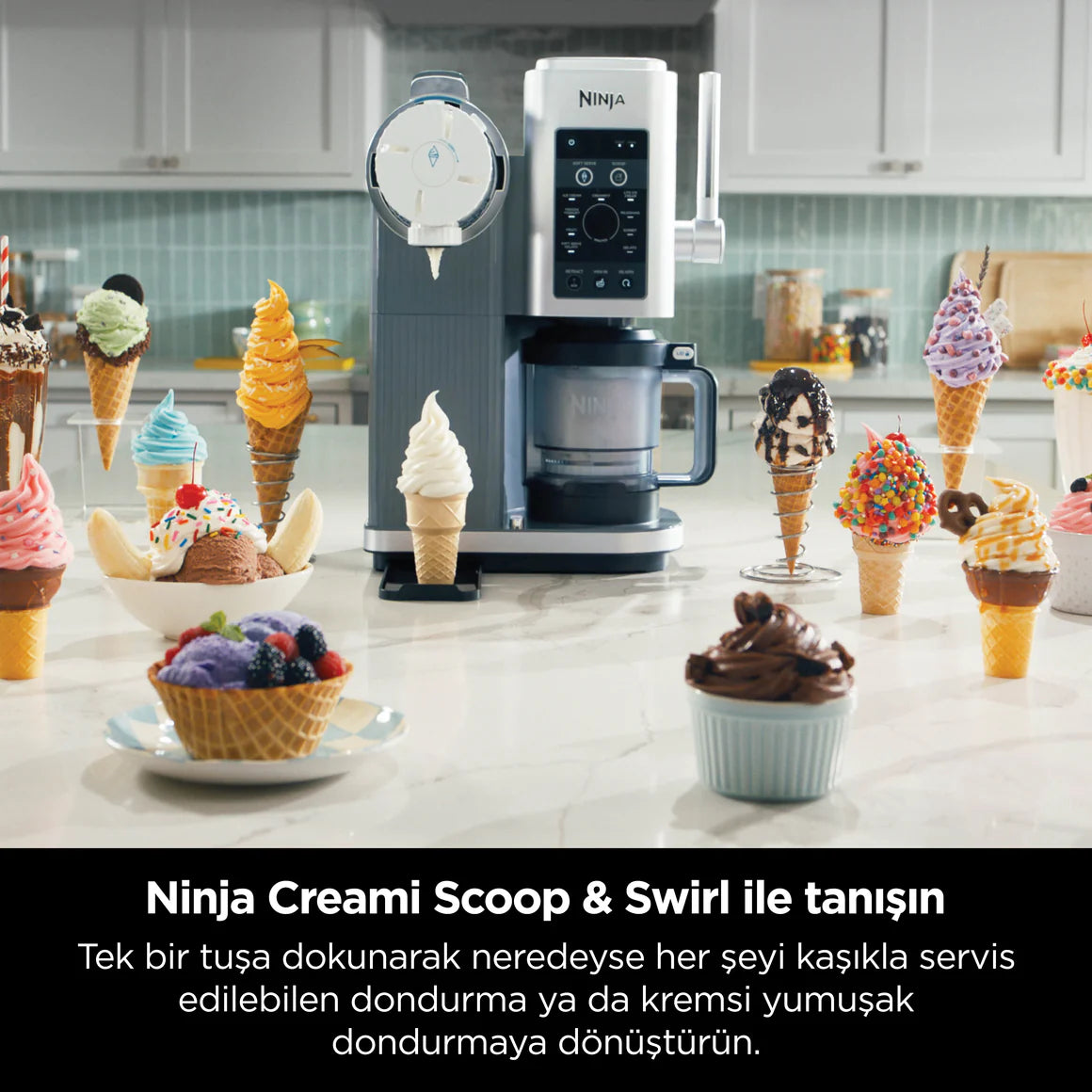 Ninja Swirl by CREAMi 13-in-1 Soft Serve & Dondurma Makinesi NC701EU