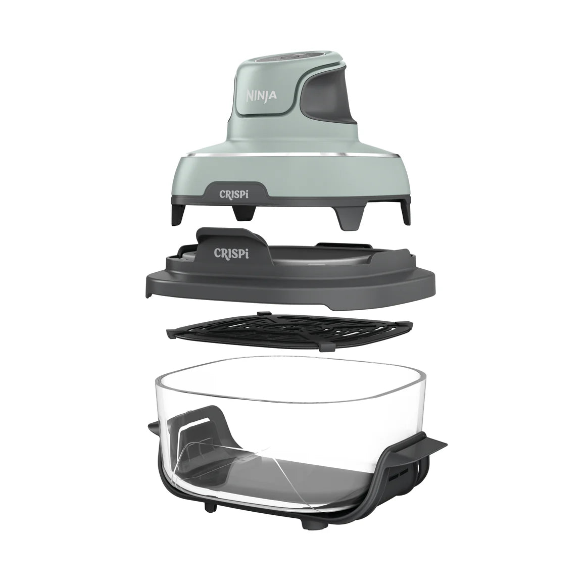 Ninja CRISPi 4-in-1 Taşınabilir Cam Hazneli Pişirme Sistemi - Sage Green FN101EUSG