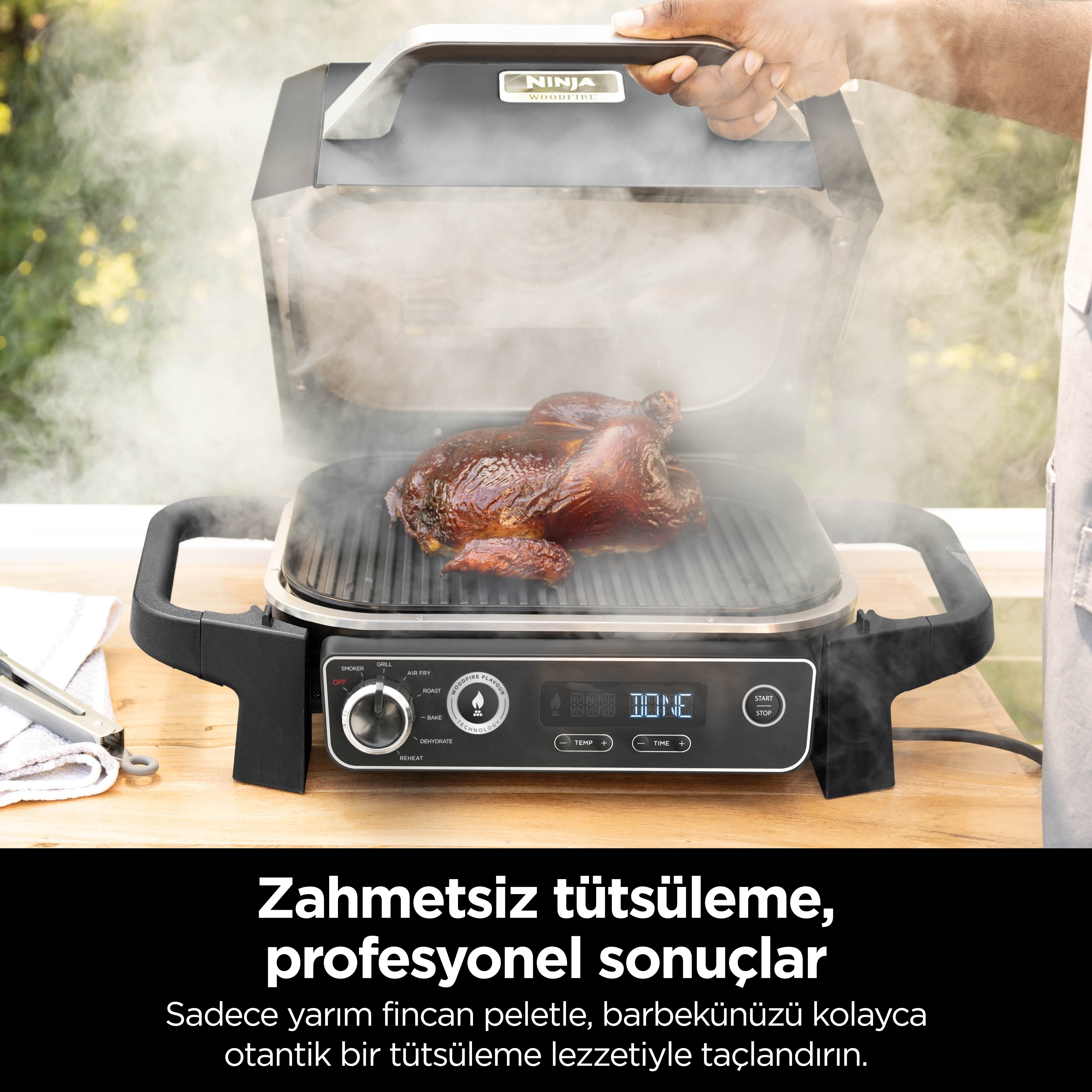 smoky65 モエトンダブレット4箱 Ninja Woodfire Elektrikli Barbekü Grill & Smoker | Jumbo
