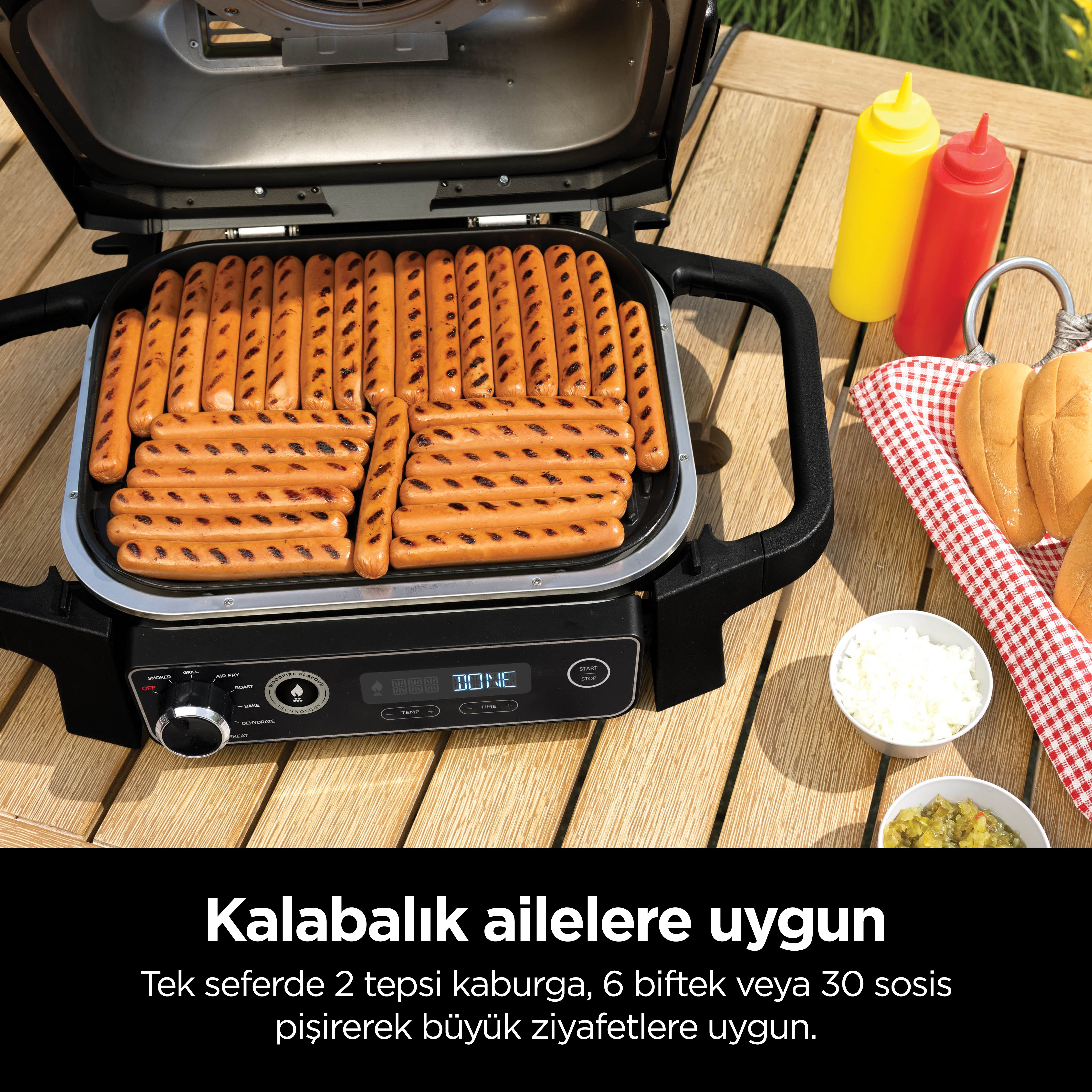 Ninja Woodfire Elektrikli Barbekü Grill & Smoker | Jumbo