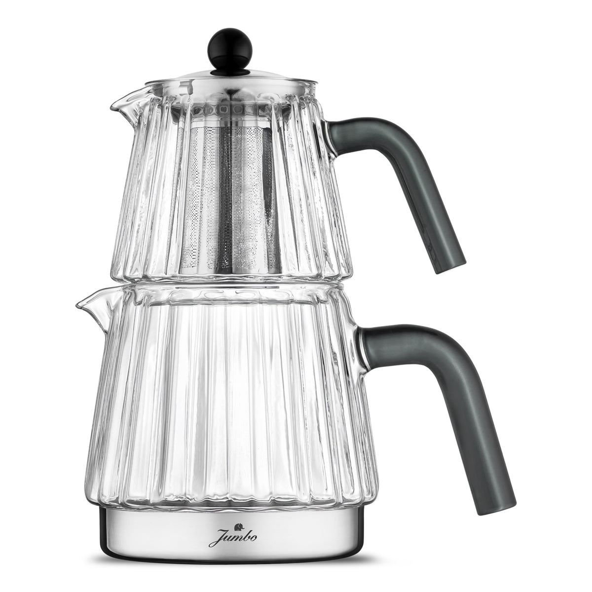 Jumbo Aura Glass İndüksiyon Tabanlı Cam Çaydalık