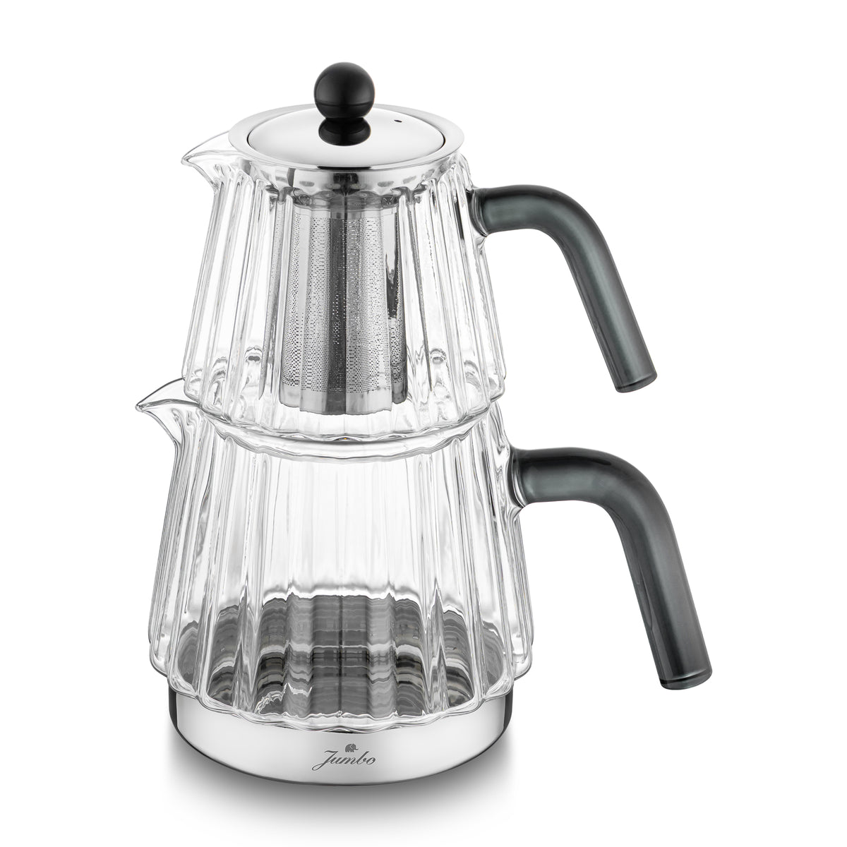 Jumbo Aura Glass İndüksiyon Tabanlı Cam Çaydalık