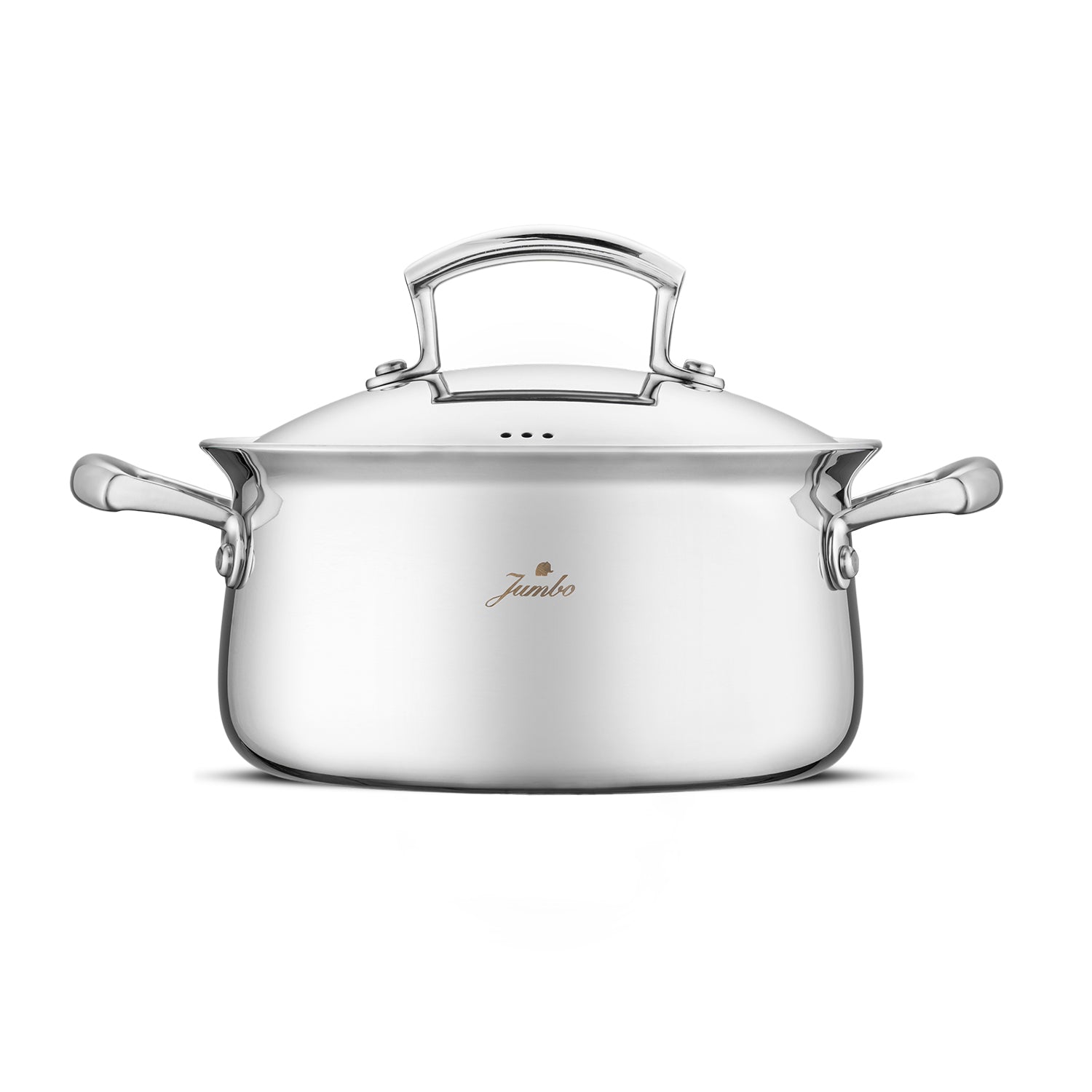 Jumbo Flame 5PLY 8 Parça İndüksiyon Tabanlı Çelik Tencere Seti