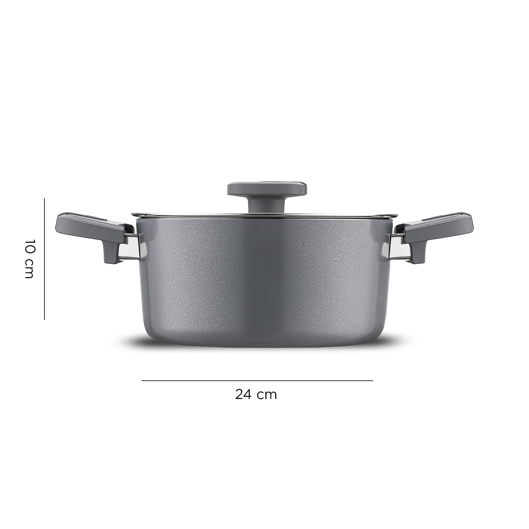 Jumbo Swiss Crystal Grey 7 Parça Tencere Seti
