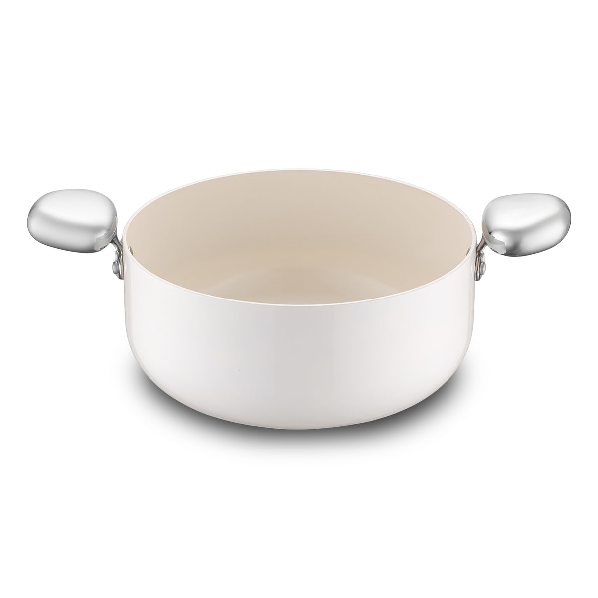 Jumbo Creamstone Swiss Crystal Cream İndüksiyon Tabanlı 7 Parça Tencere Seti