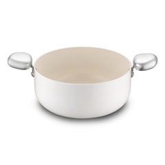 Jumbo Creamstone Swiss Crystal Cream İndüksiyon Tabanlı 7 Parça Tencere Seti